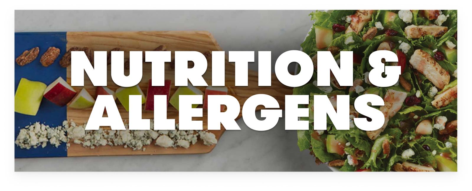 Wendy's nutrition and allergen menu display